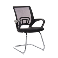 Chaise de bureau ergonomique moderne en maille avec hauteur réglable et pieds pivotants chromés pour utilisation en conférence informatique - Employés et étudiants