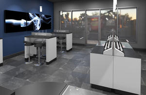 Vitrines de magasin de cigarettes durables et bon marché Comptoir d'affichage de magasin de fumée électronique Décorations intérieures de magasin de tabac haut de gamme - Product Image 2