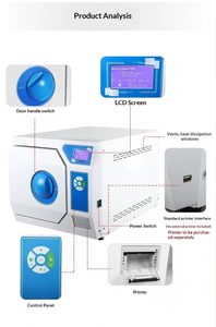 Autoclave de Escritorio de 23L para Consultorio Dental con Impresora, Secado por Pulsos y Triple Vacío para Esterilización en Laboratorio - Product Image 3