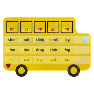 Large School Bus Shaped <b>Pocket</b> Charts for Kids, Back to School Supplies, Classroom Decor Hanging <b>Pocket</b> Charts - Product Image 1