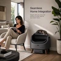 Litière automatique pour chat Songya Cleaning Self Open Top avec commande par application, tiroir à déchets de 7,5 L