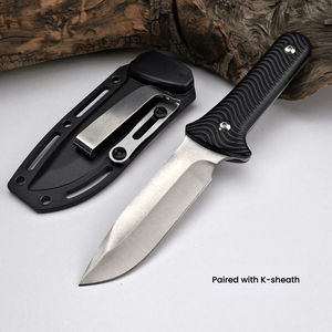 Sharp outdoor straight knife portable household fruit cutting wilderness survival integrated keel straight knife with K sheath - Product Image 1