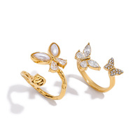 Bague Gaovo en acier inoxydable avec perle et cristal pour femme, élégante, romantique, bijou fantaisie, accessoire de mode, coffret cadeau