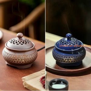 Brûleur d'encens électrique au <span class=keywords><strong>prix</strong></span> d'usine, four à huile essentielle électronique, veilleuse décorative <span class=keywords><strong>pour</strong></span> chambre à coucher, minuterie, poêle à encens en poudre - Product Image 3