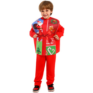 Coffret Cadeau de Noël pour Enfants - Costume de Scène et de Fête 5-7 Ans - Design Rouge et Vert - Product Image 5