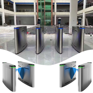 Buiten elektronische toegangscontrolepoort van roestvrij staal met anti-tailgating functie voor overdekte ingangen - Product Image 1