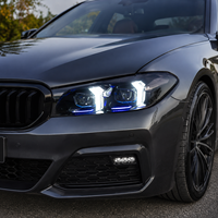Feux avant à LED pour BMW F10 Série 5 2011-2017, design Fang, feux de jour DRL, clignotants dynamiques, projecteur de phare