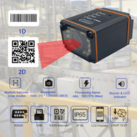Solution de tri industriel efficace Lecteur de codes-barres Rs232 IP65 1D 2D Code qr industriel Scanner à montage fixe
