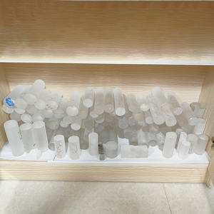 Piedra en Bruto de Corindón Blanco Sintético en Forma de Columna, Zafiro Creado en Laboratorio, Materia Prima para Piedras Preciosas, Cuentas Sueltas - Product Image 2