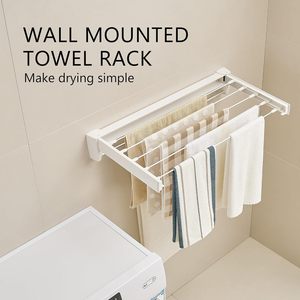Tendedero de Ropa Plegable de Aluminio para Montar en la Pared, Serie 2026, Ecológico, con Estantes Ajustables para Baño, Cocina y Lavandería - Product Image 2