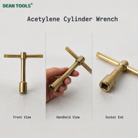 Clé à bouteille d'acétylène anti-étincelles 10 mm en bronze d'aluminium avec poignée en T