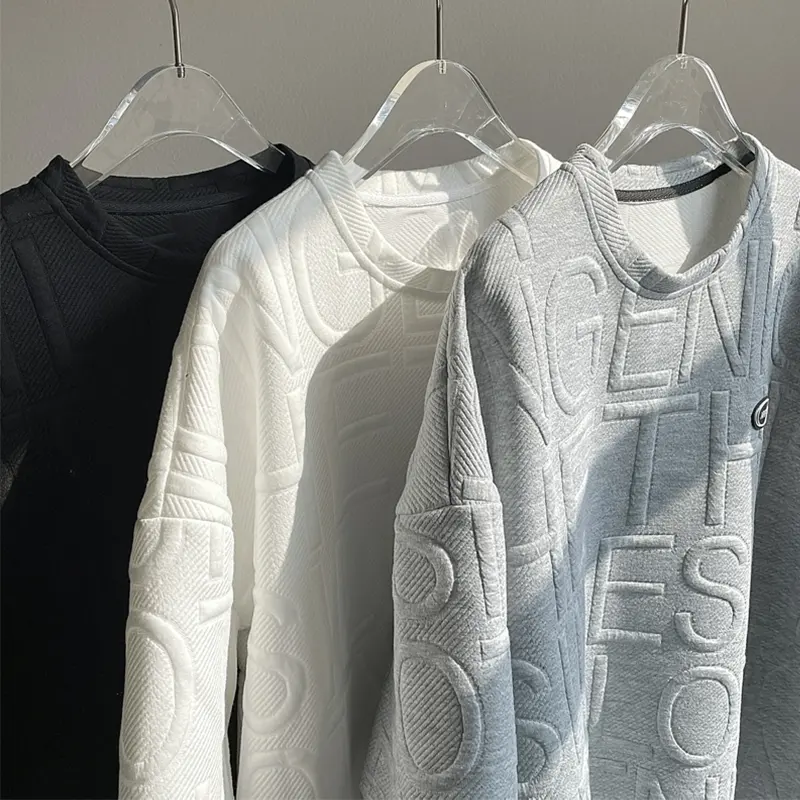 3d embossed organic cotton t-shirt for men stylish 2022 Oversize Plain Graphic Custom 3d Embossed T Shirt