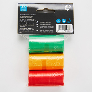 Lot de 3 rouleaux de sacs à déjections canines écologiques personnalisés, 60 sacs anti-fuite pour déchets de chien, sacs à ordures pour chiots en plastique - Product Image 3