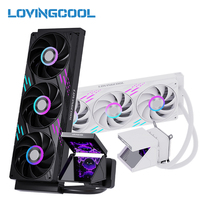 Refroidisseur liquide pour processeur de PC de jeu LOVINGCOOL, écran de 3,5 pouces, 2500 tr/min, trois ventilateurs, kit de refroidissement liquide à haut débit d'air pour boîtier de PC, ordinateur