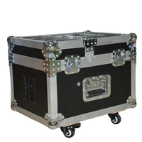 Mesin kabut asap DMX 512 LCD tahap waktu tanpa pemanasan mesin kabut asap dengan casing penerbangan 600w untuk DJ Disco Bar efek pesta pernikahan