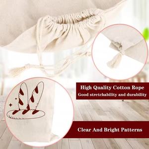 Tùy Chỉnh In Vải Lanh Hữu Cơ Bánh Mì Túi Tái Sử Dụng Thân Thiện Với Môi Đay Thực Phẩm Lưu Trữ Dây Kéo Túi Quà Tặng Với Mô Hình Thư - Product Image 3