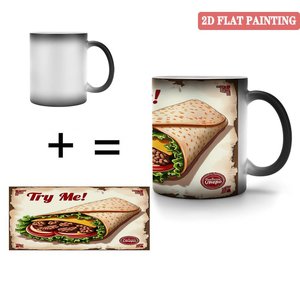 Magic Color Changing <b>Ceramic</b> Mug 11oz Heat Sensitive Frosted Black Daily Office Tea Drinking <b>Cup</b> - Product Image 4