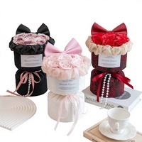 Bouquet de savon en forme de nœud de dessin animé, rose de simulation exquise, fleur éternelle, art moderne, cadeau d'anniversaire, filles, Tanabata, Saint-Valentin, Chine