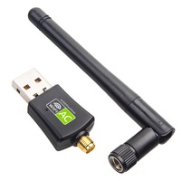 Adaptador WIFI USB de 600mbps de Doble Banda 2.4G+5G, Tarjeta de Red Inalámbrica USB para Laptop y PC, Sin Necesidad de Controladores