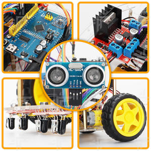 <span class=keywords><strong>Arduino</strong></span>プログラミング用のスマートロボット4ウェイトレースと障害物回避カーキットオートメーション & エレクトロニクスプロジェクト - Product Image 4