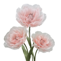 Décoration de Pâques personnalisable Tado : Grande fleur de pivoine géante en gaze d'eau, faite à la main, à ouverture et fermeture automatiques
