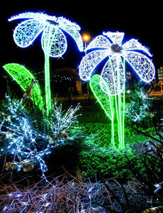 Outdoor <b>LED</b> Flower Garden <b>Light</b> Waterproof Motif Decoration Swan Fountain Palm <b>Tree</b> Landscape Yard Lamp - Product Image 5