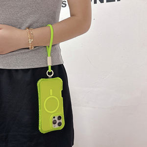 Nueva funda a prueba de golpes con cojín de aire con cordón 3 en 1 N52 funda de teléfono mate magnética fuerte para Iphone 17 Air 16 Pro Max - Product Image 5