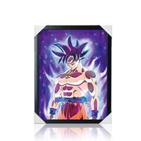 Stock 1000 Usine Directe 3D PET Japonais Anime Motion Poster Avec Cadre DBZ Changement Flips Mouvement Lenticulaire Encadré Affiche