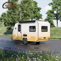 WECARE Camper Caravan 4x4, caravane tout-terrain, camping-car avec cuisine coulissante et système d'énergie solaire