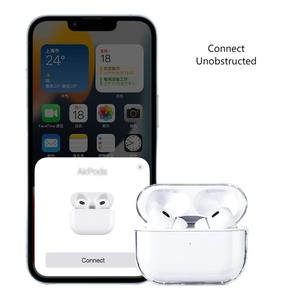 Étui pour écouteurs en TPU, Housse de protection transparente en plastique souple avec clip métallique, Fonction anti-choc - Product Image 2