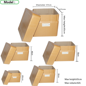 Boîte carrée de fibre recyclable propre de paroi intérieure de baril 23l-82l personnalisée - Product Image 2