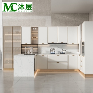 Armadi da cucina <span class=keywords><strong>di</strong></span> <span class=keywords><strong>lusso</strong></span> moderno Set completo <span class=keywords><strong>di</strong></span> vetro porta in marmo cerniera importato per la casa aggiornamento dispensa mobili vendita - Product Image 1