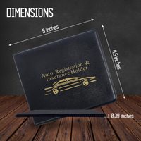 Porte-documents de voiture en cuir PU noir imperméable et durable avec logo personnalisé