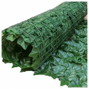 Cerca de folhas artificiais para decoração, cerca de folhas artificiais de plástico, verde, para decoração de jardim