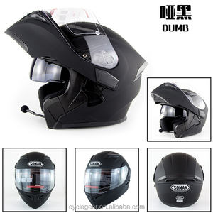 Nouveau <span class=keywords><strong>casque</strong></span> de moto intelligent intégral avec écouteurs Soman 955 intégrés, double visière, sécurité, matériau ABS durable - Product Image 5