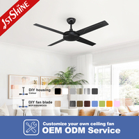 Ventilateur de plafond silencieux, innovant, durable, pour la décoration de la maison, excellent vendeur, directement de l'usine, installation facile, sécurité, 1stshine