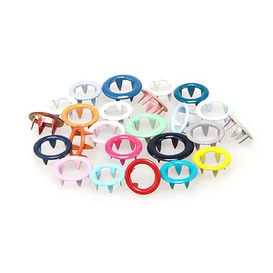 eco-friendly stainless steel ring prong snap botton brass metal baby clothing bib prong snap button