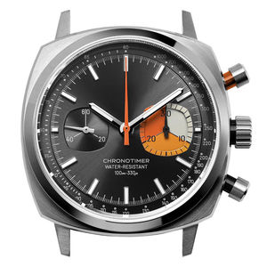 Montre chronographe mécanique Citizen à cadran vert, résistante à l'eau 100 bars, boîtier en acier inoxydable, bracelet en cuir, sport, 40 mm - Product Image 5