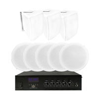 Amplificateur de puissance numérique pour la maison, système audio avec entrée micro, ensemble de haut-parleurs au plafond et muraux pour une utilisation intérieure/extérieure
