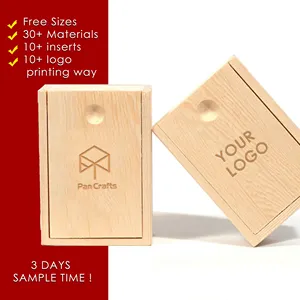 Pan CUSTOM Holzkiste Kaffee Seife Kerze Parfüm Verpackung unvollendete Holzkisten Logo kleines Geschenk Holz Tee kiste