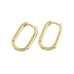 Dames 925 Sterling Zilveren Geometrie Ovale Cirkel Oorringen Minimalisme Ovale Cirkel Knuffel Oorringen - Product Image 6