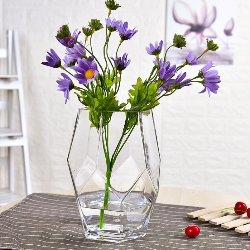 Factory Produced Wholesale Glass Flower Vase for Home Decor
