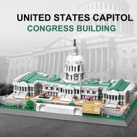 Capitolio de Estados Unidos Wange 5235, Ladrillos de Arquitectura Mundial del Capitolio del Congreso, Juguetes de Construcción con Vista a la Ciudad, Regalo para Niños, Sets de Bloques de Construcción