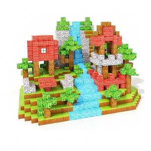 Bloques de Construcción Magnéticos de PVC al por Mayor, Juguetes Educativos STEM, Bloques de Aprendizaje Sensoriales, Juego Creativo de Apilamiento, Fantasía - Product Image 1