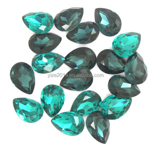 Yize Top Grade Tùy Chỉnh <span class=keywords><strong>Fancy</strong></span> K9 Lê Cắt Đá Quý Nhân Tạo Thủy Tinh Màu Xanh Lá Cây Đá Quý Thủy Tinh Pha Lê Đá Quý Màu Xanh Lá Cây Thủy Tinh Đá Quý - Product Image 3