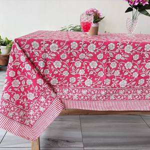 Elegant Handblock Printing <b>Table</b> <b>Cloth</b> Textile Plain Cotton <b>Table</b> Cover Custom Logo Christmas <b>Table</b> Clothes - Product Image 6
