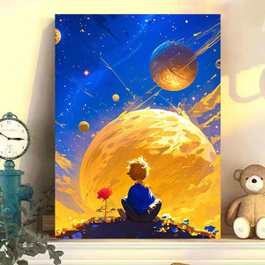 Kit de Pintura al Óleo Digital Clásico Prince Whale para Instagram, Kit de Bricolaje para Adultos y Niños, Páginas para Colorear Pintadas a Mano con Acrílico y Propileno - Product Image 3