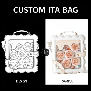 Bolso de Hombro Transparente con Diseño Personalizado para Cosplay, Estilo Anime Lolita Kawaii, con Soporte para Pin en Forma de Galleta y Compartimento para Ita Bag - Product Image 1