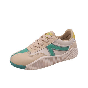 Женская кожаная обувь Новинка весна-осень 2022 универсальная спортивная обувь на толстой подошве повседневная кожаная спортивная обувь - Product Image 4