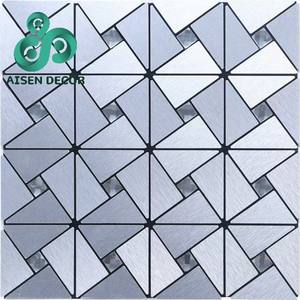 AISEN DECOR Prezzo all'Ingrosso Mosaico <span class=keywords><strong>in</strong></span> <span class=keywords><strong>PVC</strong></span> Piastrella a Mosaico Stacca e Attacca Mosaico <span class=keywords><strong>in</strong></span> Alluminio Autoadesivo <span class=keywords><strong>per</strong></span> <span class=keywords><strong>Cucina</strong></span> - Product Image 2